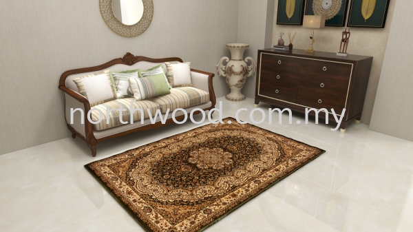 TURKI-IRAN 3731A-GREEN CREAM-1 Turki Amazon Motifs  Carpet Rug Kedah, Malaysia, Penang, Perlis, Alor Setar, Sungai Petani Supplier, Installation, Supply, Supplies | NORTHWOOD (M) SDN. BHD.