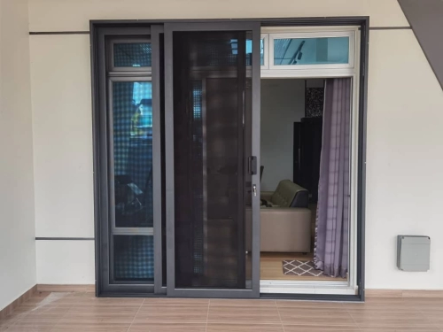 Security Stainless Steel Mosquito Wire Mesh Sliding Door @ Setia Tropika