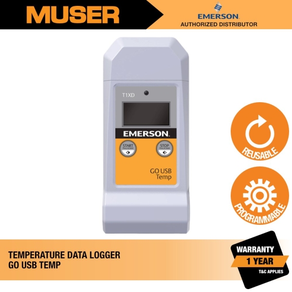 T1XD GO USB Temp Data Logger | Emerson by Muser Reusable Data Logger Emerson Kuala Lumpur (KL), Malaysia, Selangor, Sunway Velocity Supplier, Suppliers, Supply, Supplies | Muser Apac Sdn Bhd