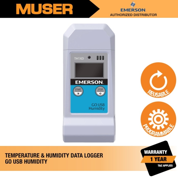 TH1XD GO USB Humidity Data Logger | Emerson by Muser Reusable Data Logger Emerson Kuala Lumpur (KL), Malaysia, Selangor, Sunway Velocity Supplier, Suppliers, Supply, Supplies | Muser Apac Sdn Bhd