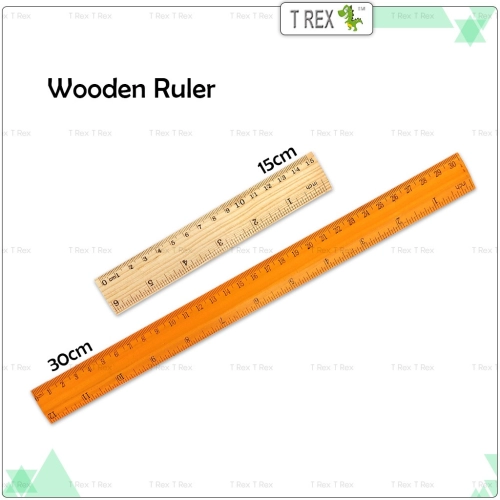 Wooden Ruler 15cm / 30cm