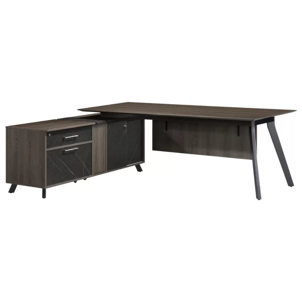 Zobris 7FT Executive Table with Side Cabinet | Office Table Penang