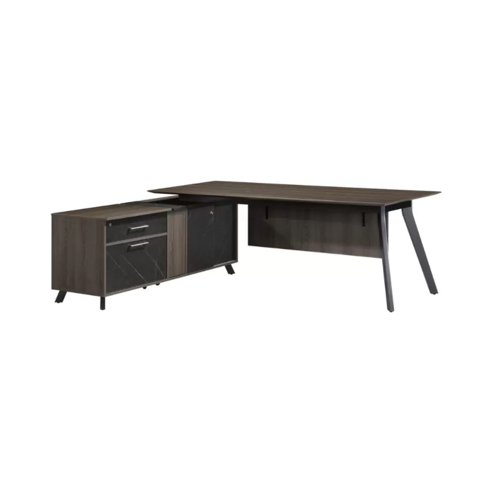 Zobris 7FT Executive Table with Side Cabinet | Office Table Penang