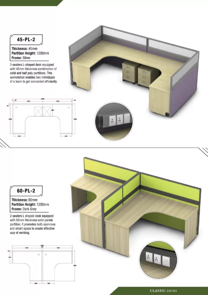 Classic Series Office System | Office Workstation Penang | Office Table Penang