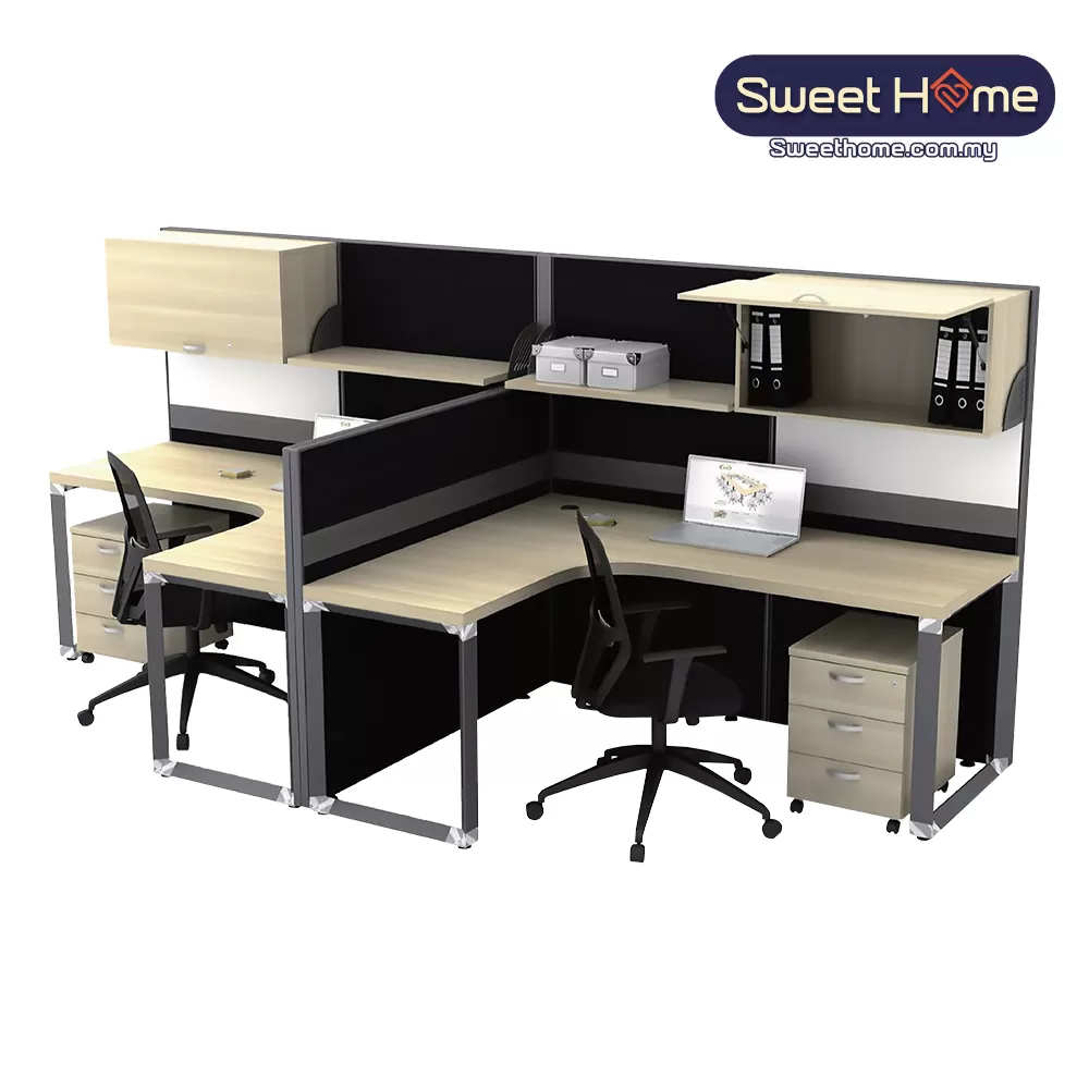 Best Office Workstation Cluster of 2 |Office Workstation System Penang