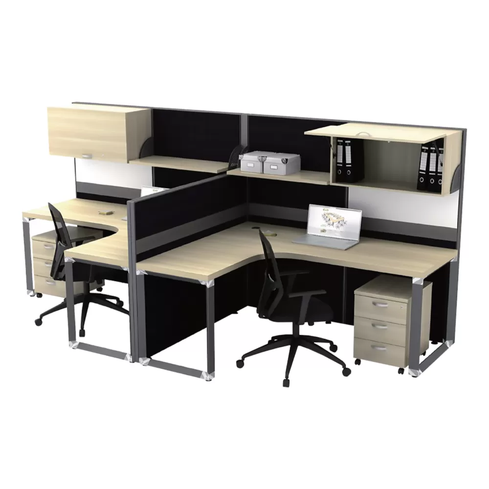 Best Office Workstation Cluster of 2 |Office Workstation System Penang