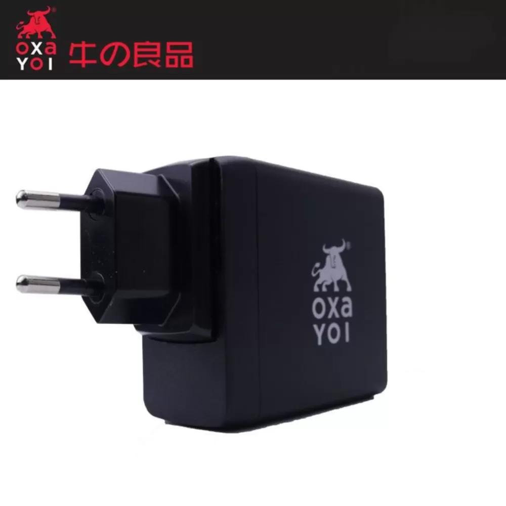 OXAYOI OXTRV-3-BK 3 Ports QC3.0 + 2X Smart USB Travel Charger (45W)