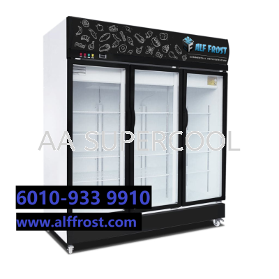 3 glass door display refrigerator