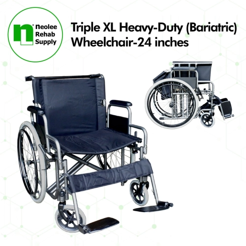 NL209-61 Triple XL 24'' Heavy Duty (Bariatric) Wheelchair