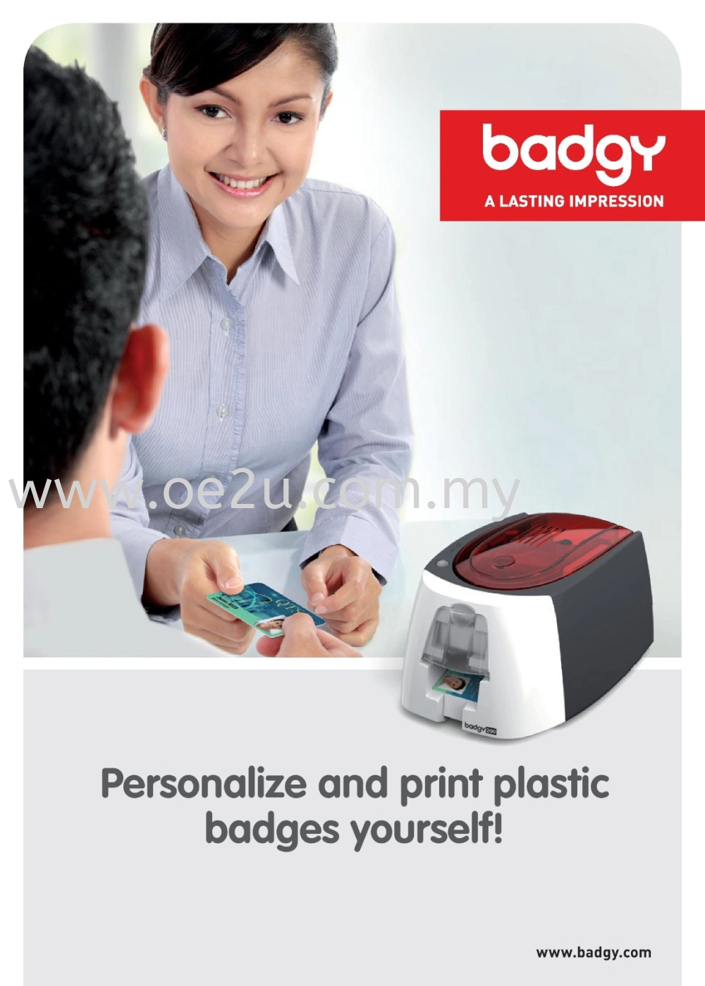 BADGY 200 Card Printer (Card Feeder Capacity: 25 Cards, Printing Speed: 38 sec/card - 95 cards/hour)