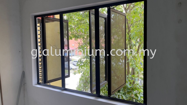 casement window 3 panels @Bandar Sri Damansara  Casement window 3 panels Aluminium Casement Windows  Selangor, Malaysia, Kuala Lumpur (KL), Cheras Supplier, Installation, Supply, Supplies | GL GLASS & ALUMINIUM TRADING