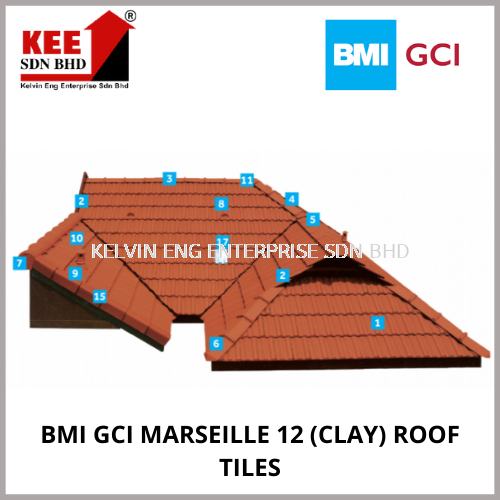 BMI GCI MARSEILLE 12 (CLAY) ROOF TILES GCI (S-PANTILE, MARSEILLE 12) Melaka, Malaysia Cement Sank Brick, Cement Block, Precast Concrete  | Kelvin Eng Enterprise Sdn Bhd