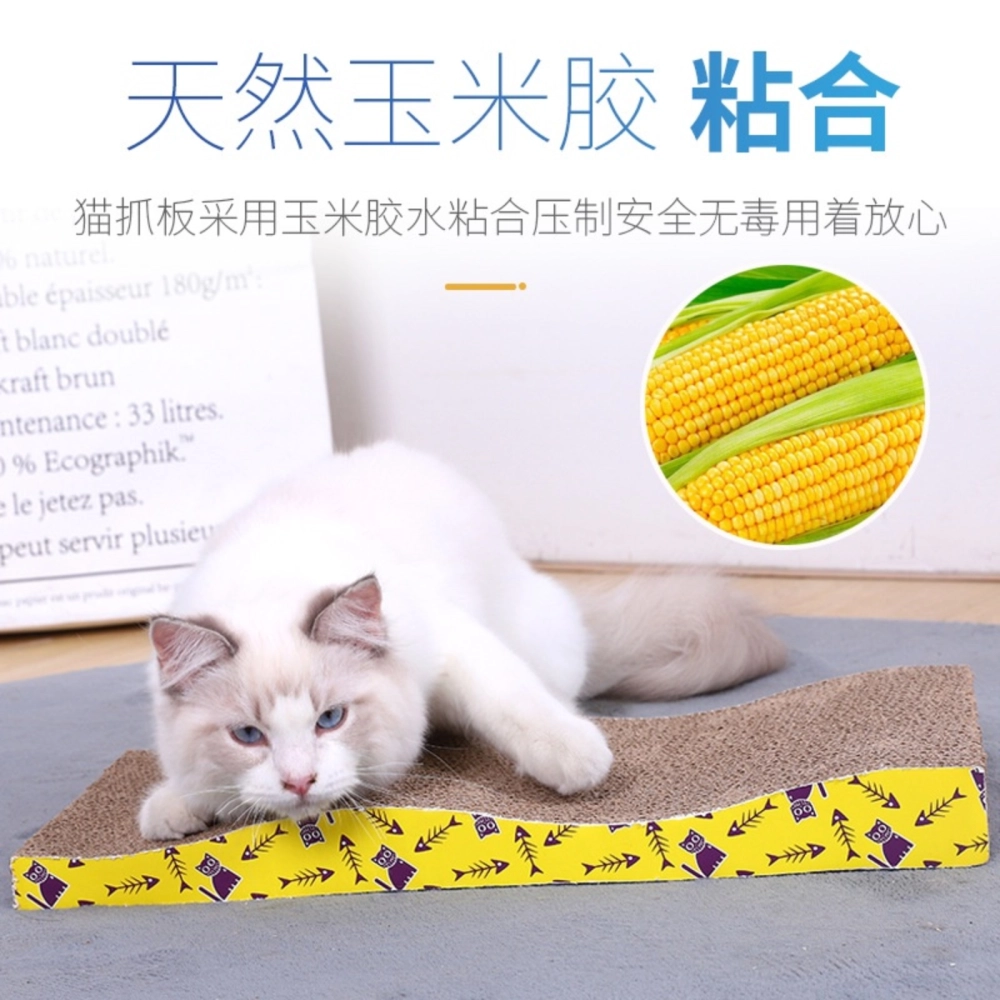 Cat Scratcher Scratch Board Cat Toy with Catnip/Mainan Kucing papan calar kucing