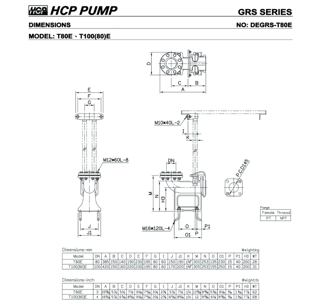 HCP T100(80)E -TOS Guide System, Heavy Duty Cast Iron, Size: 3″ to 4″