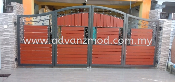 Wrought Iron Folding Gate With Aluminium Panels  Wrought Iron Gate Selangor, Malaysia, Kuala Lumpur (KL), Puchong Supplier, Supply, Supplies, Retailer | Advanz Mod Trading