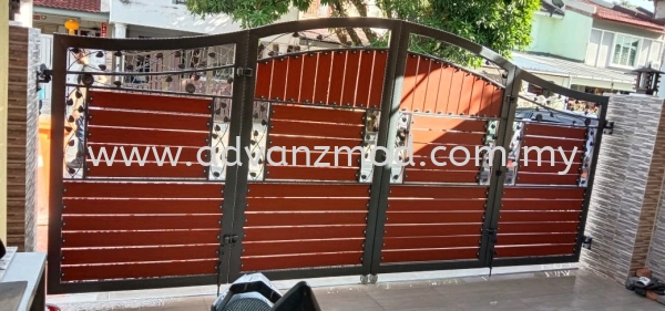 Wrought Iron Folding Gate With Aluminium Panels  Wrought Iron Gate Selangor, Malaysia, Kuala Lumpur (KL), Puchong Supplier, Supply, Supplies, Retailer | Advanz Mod Trading