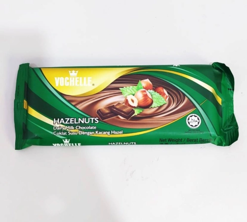 VOCHELLE  HAZELNUTS CHOCOLATE  BLOCK 75G