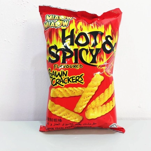 MIAOW HOT&SPICY PRAWN CRACKER 50G 狂辣