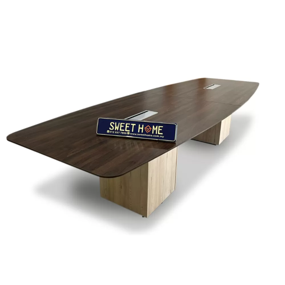 Long Boat Shaped Meeting Conference Table | Office Table Penang
