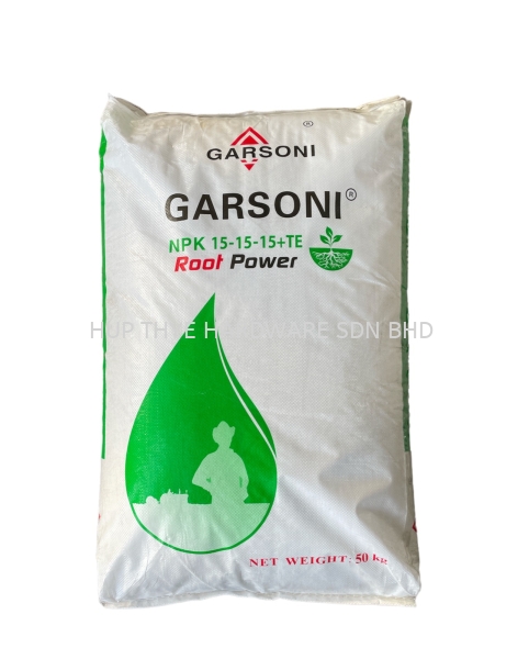 GARSONI 15.15.15 ROOT POWER COMPOUND FERTILIZER FERTILIZERS Melaka, Malaysia, Batu Berendam, Krubong, Peringgit Supplier, Wholesaler, Supply, Supplies | HUP THYE HARDWARE SDN BHD