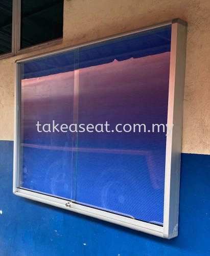 Notice Board Cabinet Sliding Glass 