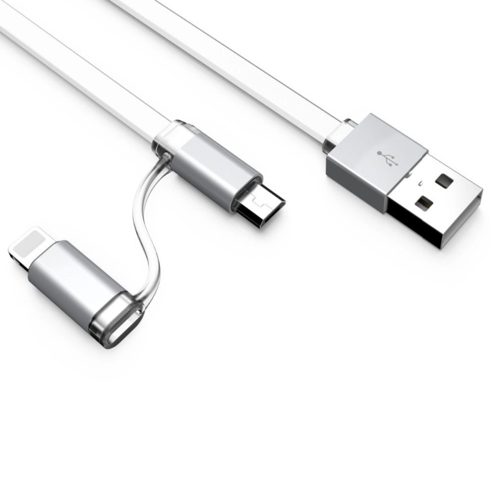  Ldnio LC84 High Speed Lightning IP & Micro USB Android Data Cable (2 In 1)