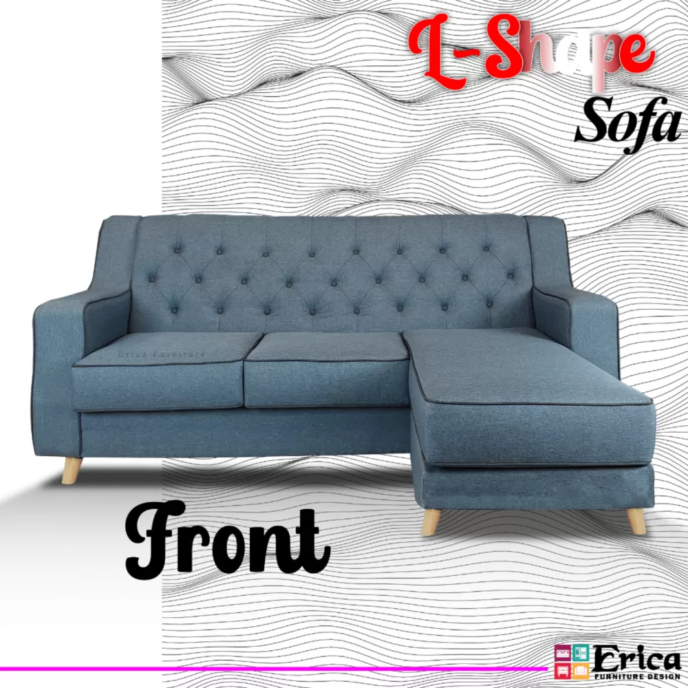  3 Seater L-Shape Fabric Sofa
