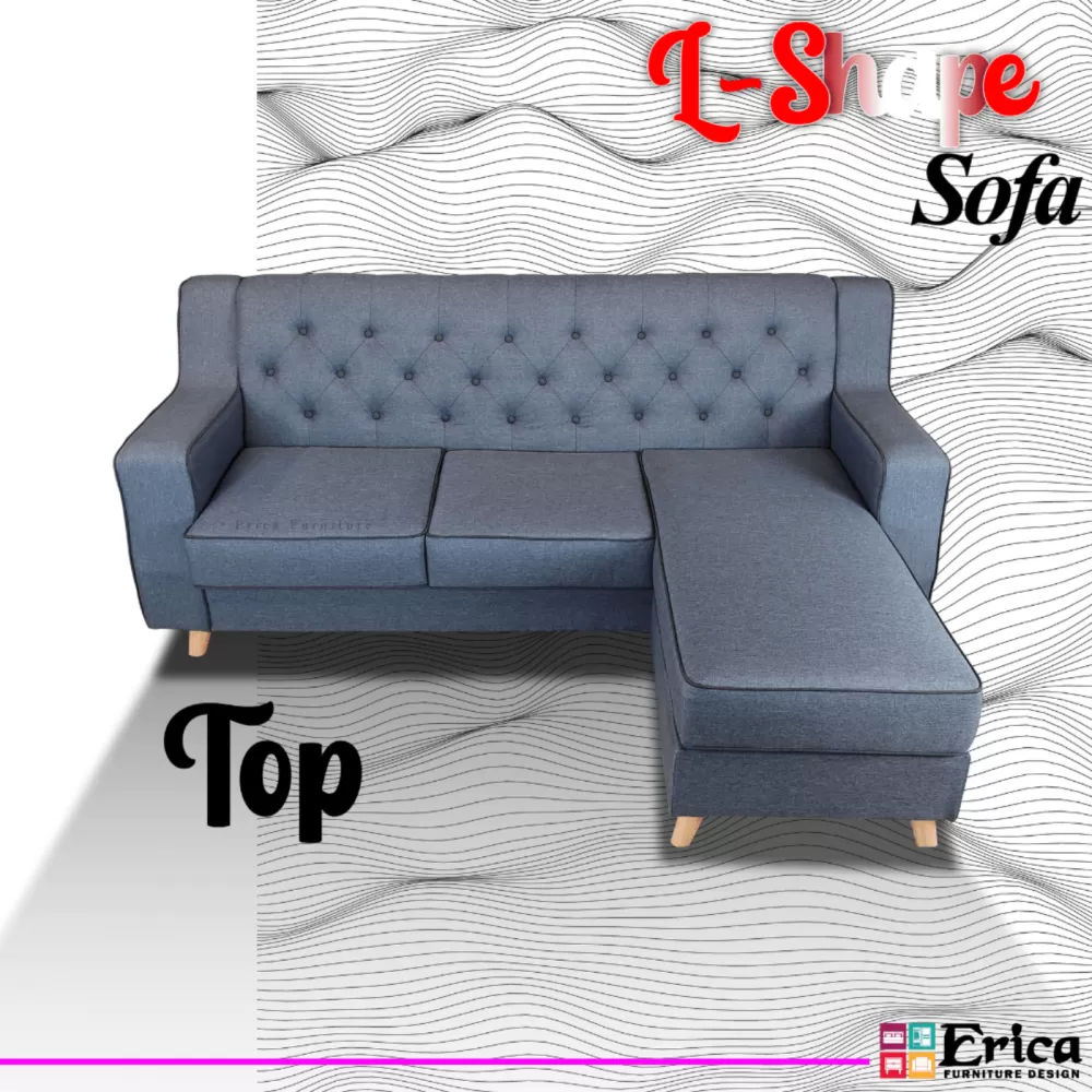  3 Seater L-Shape Fabric Sofa