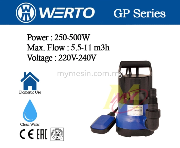 Werto GP Series Submersible Pump [Code:9924/ 9923]
