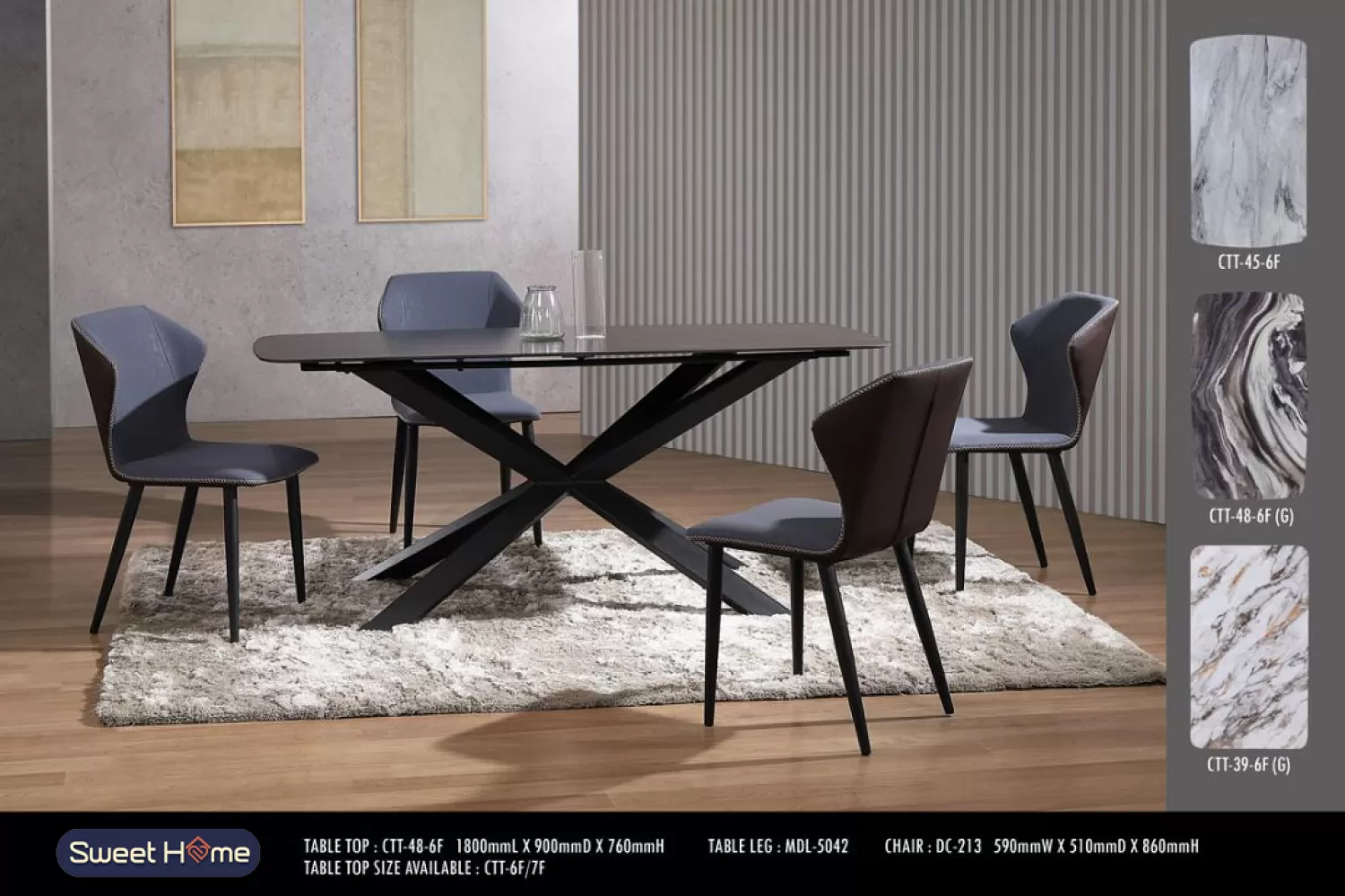 New Rectangle Dining Set 