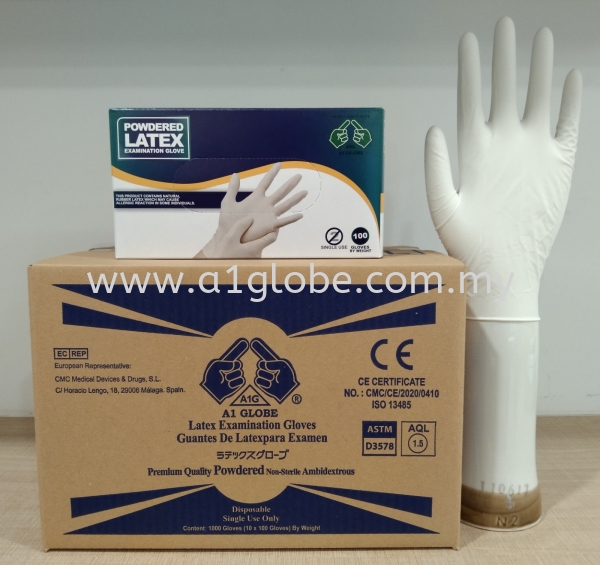 Latex Powdered 5.0g (ASTM) Glove Malaysia, Negeri Sembilan, Selangor, Kuala Lumpur (KL), Thailand, China Manufacturer, Supplier, Supply, Supplies | A1 Globe Sdn Bhd