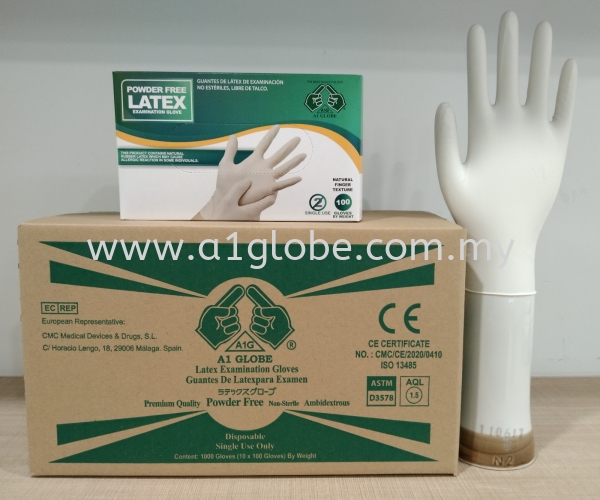 Latex PF 5.0g (ASTM) Glove Malaysia, Negeri Sembilan, Selangor, Kuala Lumpur (KL), Thailand, China Manufacturer, Supplier, Supply, Supplies | A1 Globe Sdn Bhd