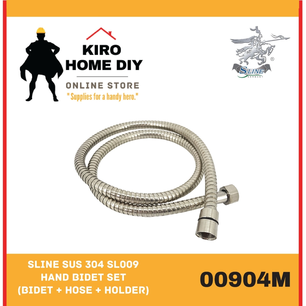 SLINE SUS 304 SL009 Hand Bidet Set (Bidet + Hose + Holder) - 00904M