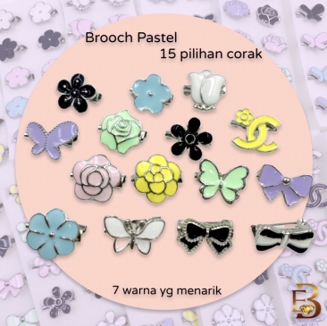 Elegant Brooch 10pcs Colorful Kerongsang Pastel Comel Pin Tudung Korean Brooch Cute Fashion