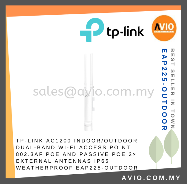 TP-LINK AC1200 Indoor/Outdoor Dual-Band Wi-Fi Access Point 802.3af PoE and Passive PoE 2 External A EAP ACCESS POINT TP-LINK Johor Bahru (JB), Kempas, Johor Jaya Supplier, Suppliers, Supply, Supplies | Avio Digital