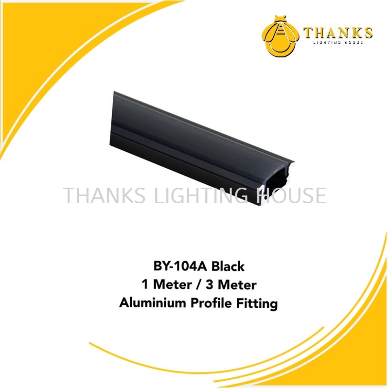 BY-104A BLACK ALUMINIUM CHANNEL LIGHT