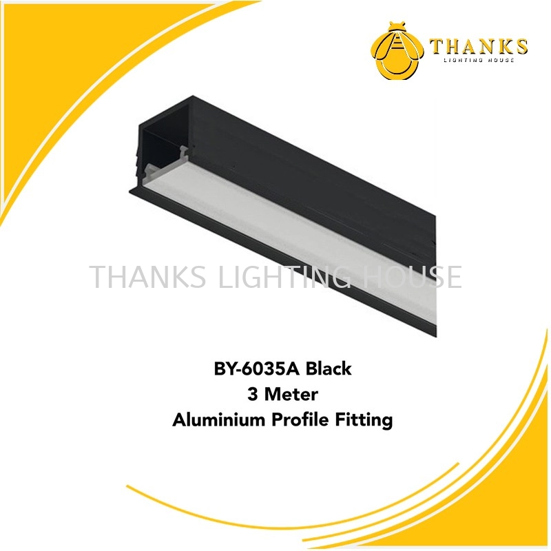 BY-6035A BLACK ALUMINIUM CHANNEL LIGHT