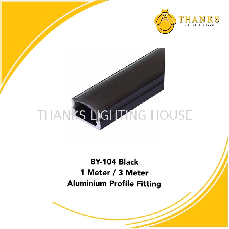 BY-104 BLACK ALUMINIUM CHANNEL LIGHT