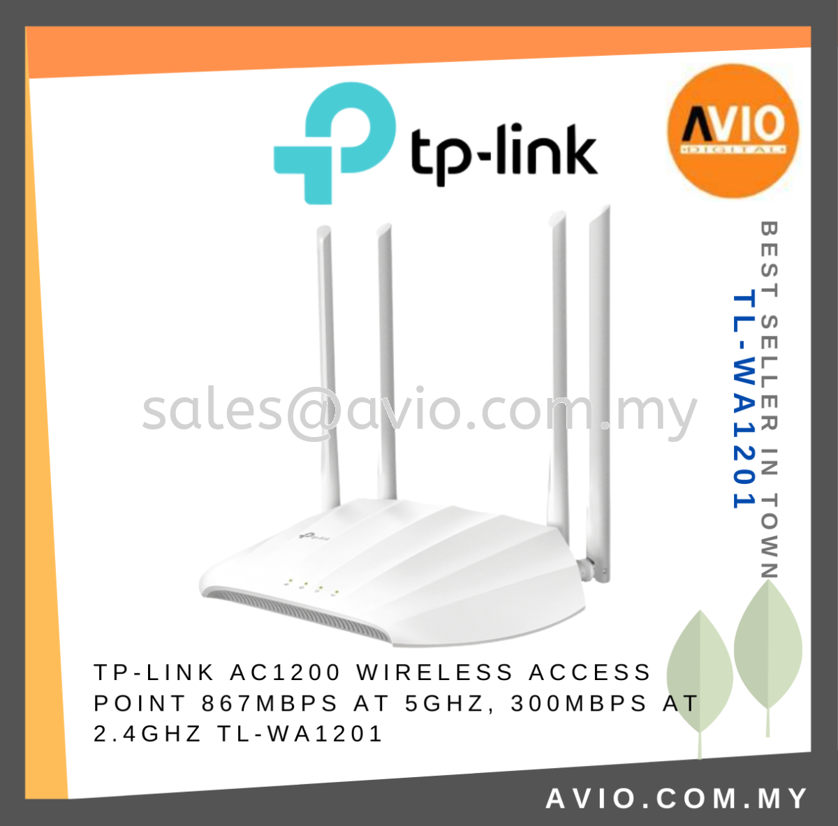 TP-LINK Tplink AC1200 Wireless Access Point Range Extender SSID Dual Band  2.4GHz 5GHz 4