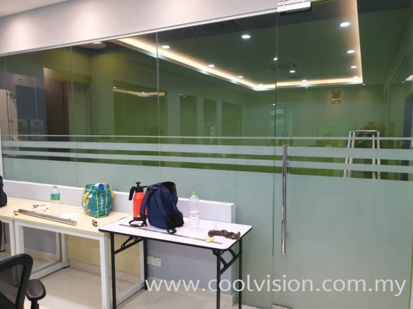 Die-Cut Frosted Film With Line Design Frosted Film @ Shah Alam Frosted Film Shah Alam, Selangor, Malaysia. Installation, Supplies, Supplier, Supply | Cool Vision Solar Film Specialist