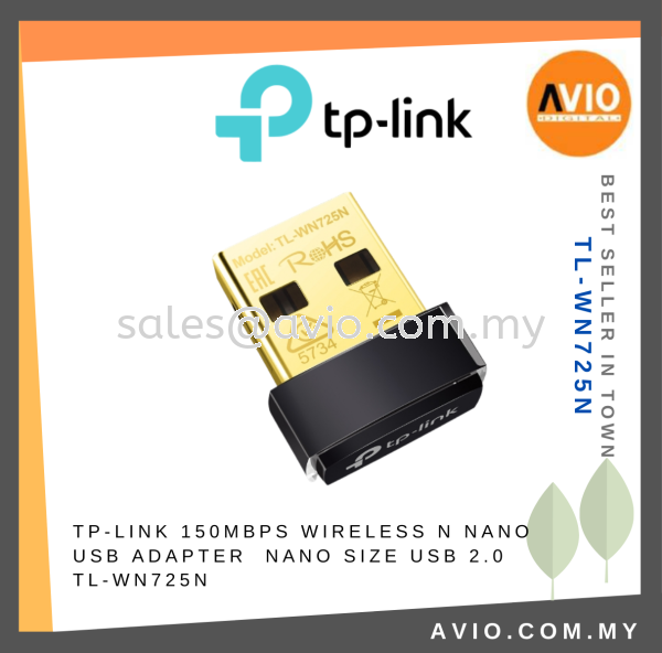 TP-LINK 150Mbps Wireless N Nano USB Adapter Nano Size USB 2.0 TL-WN725N  WIFI ADAPTER TP-LINK Johor Bahru (JB), Kempas, Johor Jaya Supplier, Suppliers, Supply, Supplies | Avio Digital