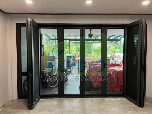  Premium Series Dual Layer Folding Door Johor Bahru (JB), Tebrau Contractor, Supplier, Supply | Kesto Aluminium System (JB) Sdn Bhd