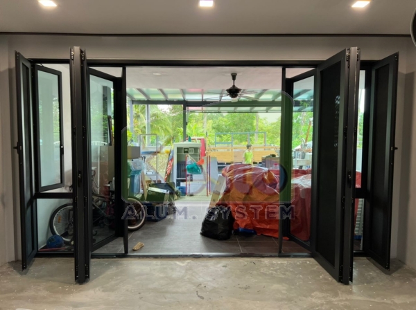  Premium Series Dual Layer Folding Door Johor Bahru (JB), Tebrau Contractor, Supplier, Supply | Kesto Aluminium System (JB) Sdn Bhd