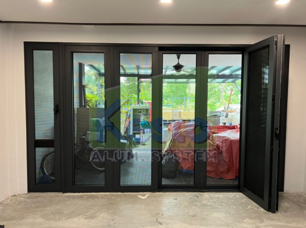  Premium Series Dual Layer Folding Door Johor Bahru (JB), Tebrau Contractor, Supplier, Supply | Kesto Aluminium System (JB) Sdn Bhd