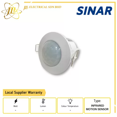 SINAR SRMS41 220-240V IP20 360D RECESSED INFRARED MOTION SENSOR
