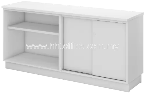 H-YOS 7160/80-Open Shelf + Sliding Door Low Cabinet