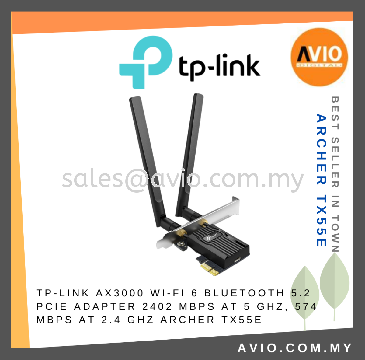 TP-LINK Archer AX3000 Wi-Fi 6 Bluetooth PCIe Adapter