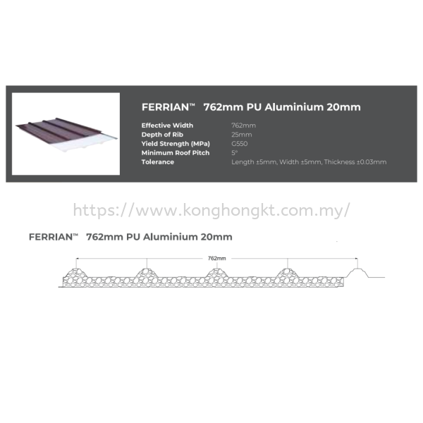 PU ALUMINIUM ROOFING Pu Aluminium Roofing Roofing Malaysia, Johor Bahru (JB), Kota Tinggi Manufacturer, Supplier, Supply, Supplies | Kong Hong (KT) Sdn Bhd