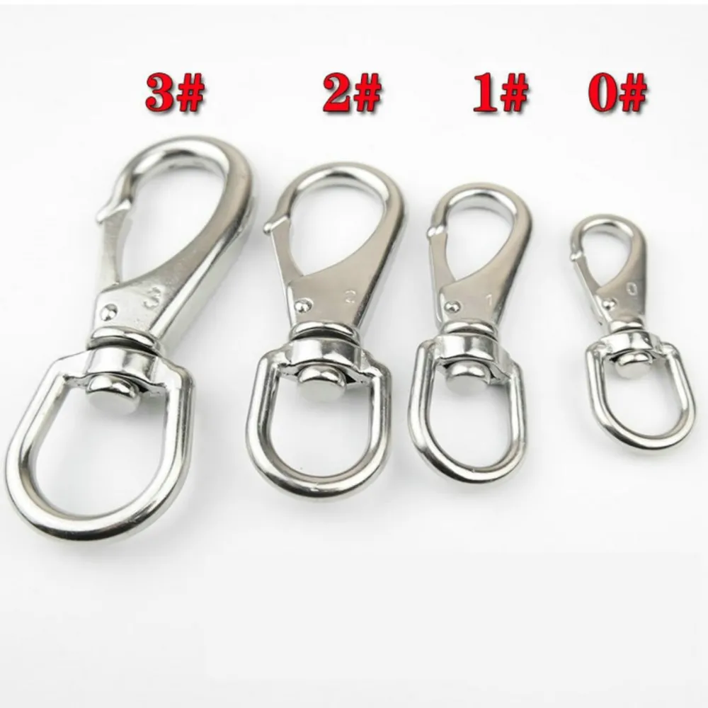 304 Stainless Steel Swivel Eye Bolt Snap Hook 69mm 85mm Spring Snap Clip