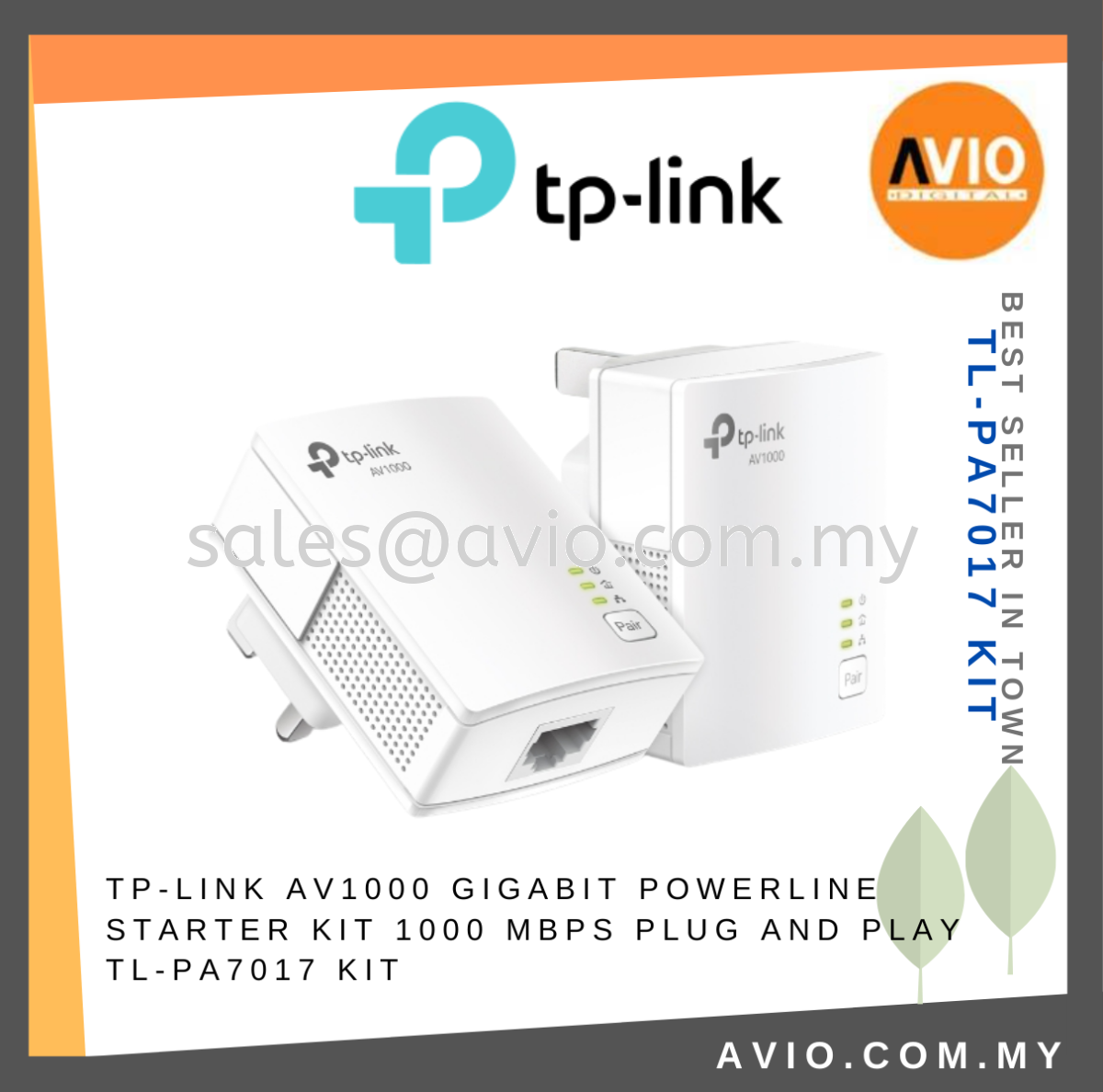 TP-Link Gigabit Powerline Starter Kit AV1000